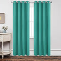 Joydeco Blackout Curtains 95 Inch Length 2 Panels Set, Thermal Insulated Long Curtains& Drapes 2 Burg, Room Darkening Grommet Drapes for Living Room Bedroom Window (W52 x L95 Inch, Peacock Blue)