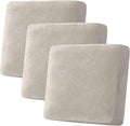 H.VERSAILTEX Velvet Stretch Couch Cushion Cover Plush Cushion Slipcover for Chair Loveseat Sofa Cushion Furniture Protector Seat Cushion Sofa Cover (3 Piece XL Sofa Cushion Covers, French Oak)