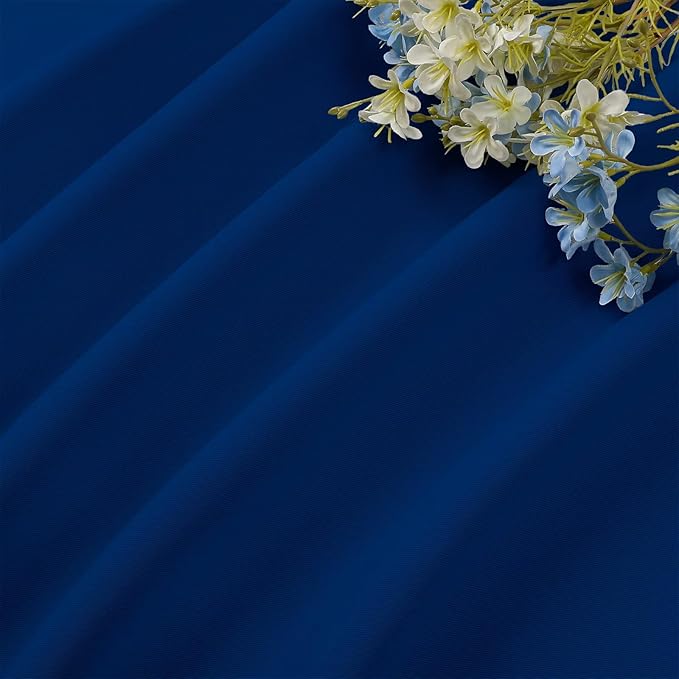 CUCRAF Royal Blue Blackout Curtains 72 inch Length 2 Panels Set, Rod Pocket Room Darkening Drapes for Bedroom Living Room, Insulated Thermal Light Blocking Window Curtain (W52 x L72 Inch)