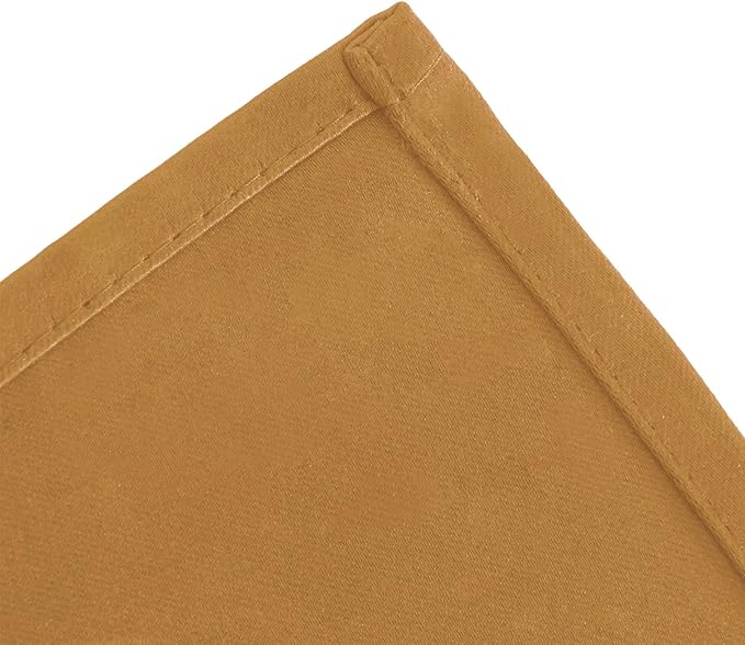 LEMOMO Blackout Curtains 66 x 54 Inch Long Mustard Yellow Curtains Set of 2 Panels Room Darkening Curtains for Bedroom and Living Room