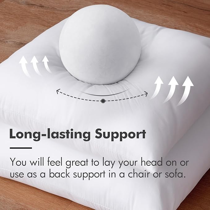 MIULEE Throw Pillow Insert Premium Pillow Stuffer Sham Rectangle for Decorative Cushion Bed Couch Sofa 13x21 Inch