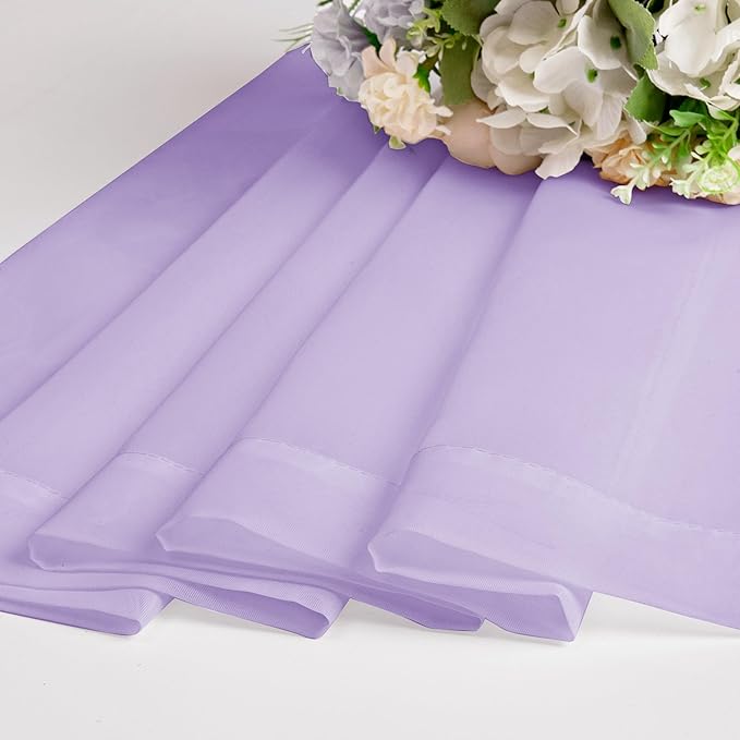 OWENIE Sheer Curtains 78 inches Long for Bedroom Living Room 2 Panels Set, Rod Pocket Soft Light Filtering Privacy Fimly Sheer Curtains & Drapes, Solid Purple Window Treatments, 42Wx78L