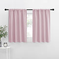 NICETOWN Blackout Curtains for RV Windows, Baby Pink, 29" by 20", 2 Panels, Room Darkening Window Curtain Panels, Easy-Care Solid Thermal Insulated Draperies/Drapes for Daughter Room