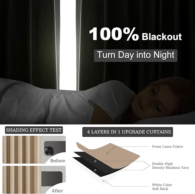 Topfinel 105 Inch Long Curtains for Living Room Custom,Sun Blocking Elegant Internet Farmhouse Curtains Burg for Bedroom Aesthetic Thermal Blackout Drapes Fabric Thick 2panels Back Tab Hooks Pleated