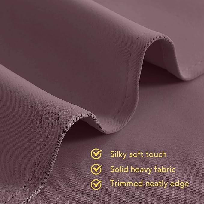 NICETOWN Modern Blackout Curtains Noise Reducing, Thermal Insulated and Privacy Room Darkening Drape Panels for Boy's Guest Room Door Small Short Window (Dry Rose, 2 Panels, W42 x L45 -Inch)