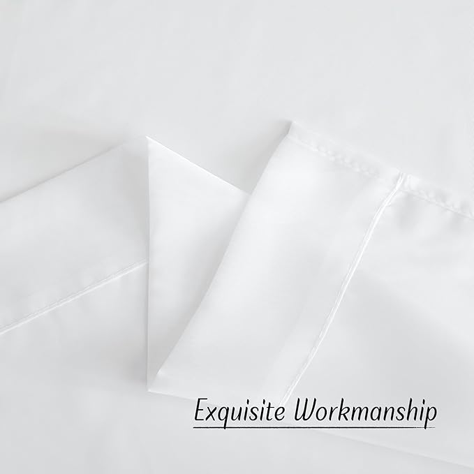 NICETOWN Voile White Sheer Curtains for Bedroom - Grommet Light Filtering Elegant Panels Lightweight & Breathable Window Treatments for Living Room, W54 x L90, 1 Pair