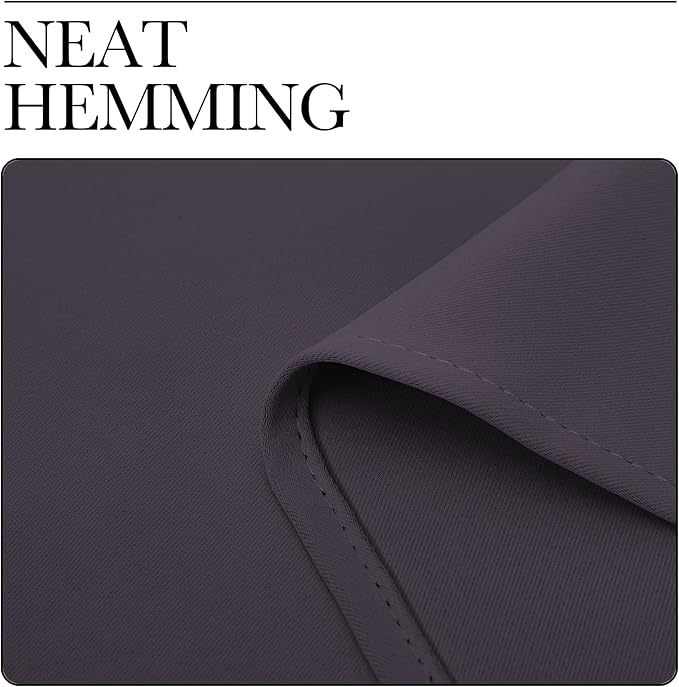 NICETOWN Greyish Purple Blackout Curtains 84 inches Length for Dining Room, 2 Panels, 34" Wide, Thermal Insulated Long Drapes for Window