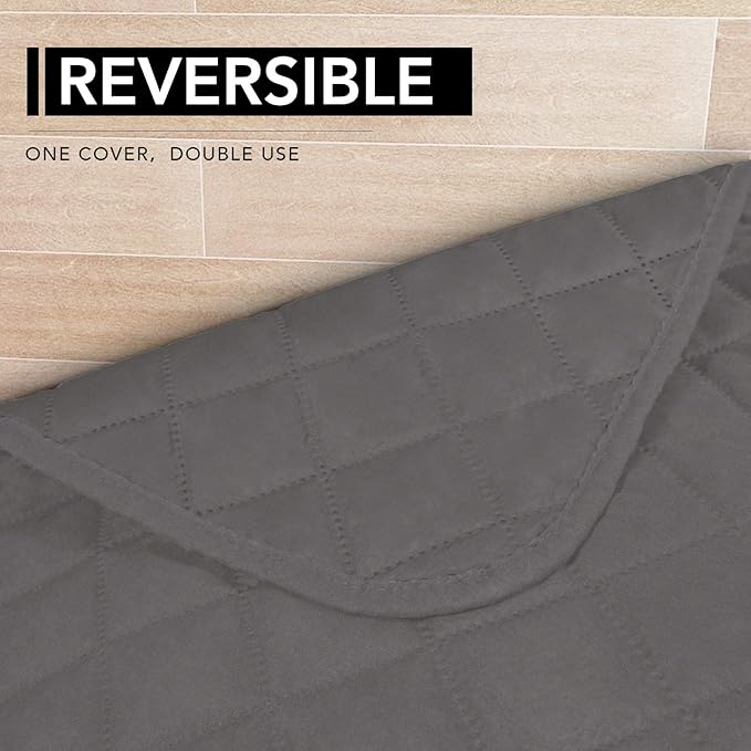 Easy-Going Sectional Couch Covers for Dogs L Shape Sofa Cover Reversible Sofa Slipcover Chaise Lounge Cover Furniture Protector Cover for Pets Dog Cat (42 x 52 inches, Gray/Gray)