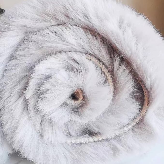 Ghouse Soft Faux Sheepskin Fur Rug 4x6 Grey Fluffy Bedside Rugs Plush Rug Shag Nursery Carpet Area Rugs for Living Room Bedroom Playing Room Decor