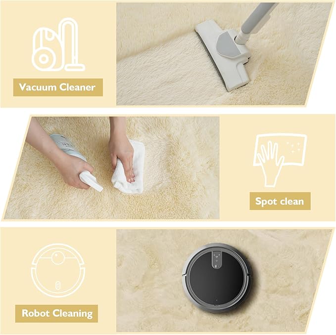 yulidayang Fluffy Round Area Rugs for Bedroom,4'X4'Shag Circle Area Rugs for Girls Room,Non Slip Fuzzy Plush Rug for Kids Room Living Room and Dorm Home Decor Rug