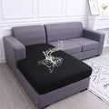 hyha Waterproof Sectional Couch Covers, Non Slip Sofa Couch Cushion Covers L Shape, Thick Stretch Jacquard Fabric, Washable Sofa Slipcovers with Elastic Bottom (1 Piece for Chaise XL, Black)