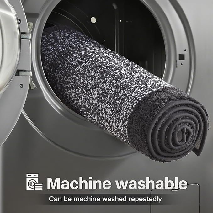 48x32 Large Bathroom Rugs Washable Non Slip, Dark Grey Bath Mat for Bathroom Floor Tub, Soft Absorbent Quick Dry Mats for Shower, Bathtub,Home Decor