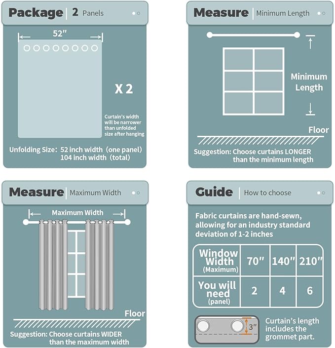 BGment Blackout Curtains - Grommet Thermal Insulated Room Darkening Bedroom and Living Room Curtains, Set of 2 Panels (52 x 120 Inch, Burgundy)