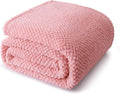 Whale Flotilla Queen Size Fuzzy Fleece Blanket for Bed, 90x90 Inch Fluffy Warm Soft Jacquard Blankets for All Season, Lightweight and Cozy, Pink