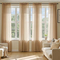 MIULEE Brown Sheer Curtains 102 Inches Long, 4 Panels Set, Light Filtering Rod Pocket Voile Drapes for Living Room and Bedroom, Airy Soft Fabric Window Treatments, 42 x 102 Inches