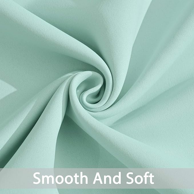 Yakamok Aqua Blackout Curtains for Bedroom, Grommet Thermal Insulated Room Darkening Blackout Drapes for Living Room, Set of 2 Panels (38 x 84Inch, Aqua)