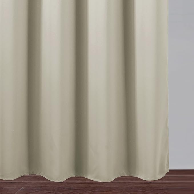 LEMOMO Light Beige Thermal Blackout Curtains/38 x 84 Inch/Set of 2 Panels Room Darkening Curtains for Bedroom