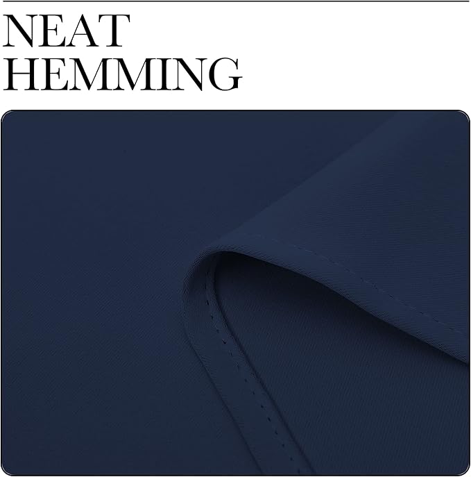 NICETOWN Bedroom Blackout Curtains Panels, 1 Pair, 55 inches by 92 Inch, Navy, Triple Weave Energy Saving Thermal Insulated Solid Grommet Blackout Draperies for Patio