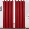 LEMOMO Blackout Curtains 52 x 95 inch/Bright Red Curtains Set of 2 Panels/Thermal Insulated Room Darkening Bedroom Curtains