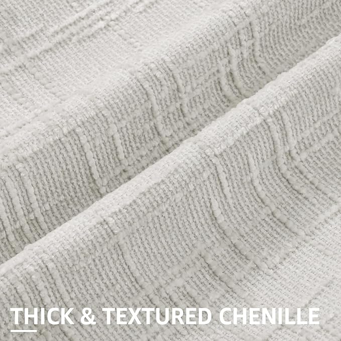 decorUhome Light Grey Chenille Throw Pillow Covers 16x16 Set of 2 Textured Soft Cozy Slubby Couch Pillow Covers Modern Farmhouse Boho Decorative Pillow Cases for Bed Sofa Living Room