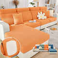 Soothing Home Sofa Covers, Sofa Hero Covers, Wear-Resistant Universal Couch Covers Washable Stretch Sectional Couch Cushion Covers (Orange,Chaise Cover)