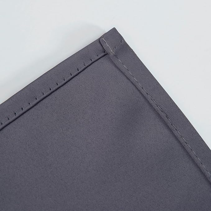 LEMOMO Blackout Curtains 66 x 72 Inch Long Grey Curtains Set of 2 Panels Room Darkening Curtains for Bedroom and Living Room