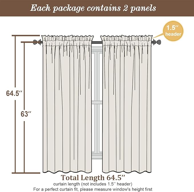 Chyhomenyc Plum Sheer Curtains 63 Inch Length 2 Panels, Rod Pocket Solid Window Sheer Curtain Panels, Elegant Curtains & Drapes for Living Room Bedroom 2 Panels (Plum, 42 W x 63 L)