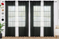 SpaceDresser Black Sheer Curtains 4 Panels Rod Pocket Semi-Sheer Curtain 72 Inches Long Light Filtering Voile Window Drapes for Bedroom Living Room Kitchen, Each 52W x 72L