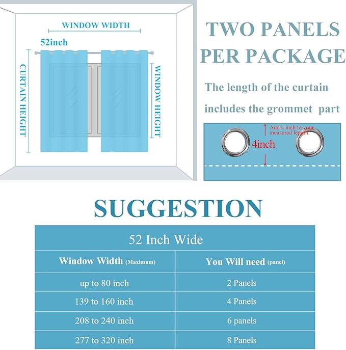 Estelar Textiler Sage Green and Navy Blue Gradient Blackout Curtains for Bedroom 96 Inch Length 2 Panels Set, Thermal Insulated Ombre Drapes, Full Light Blocking Curtains for Living Room,52Wx96L