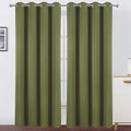 LEMOMO Olive Green Blackout Curtains/52 x 84 Inch Long/Set of 2 Curtain Panels/Thermal Insulated Room Darkening Curtains for Bedroom