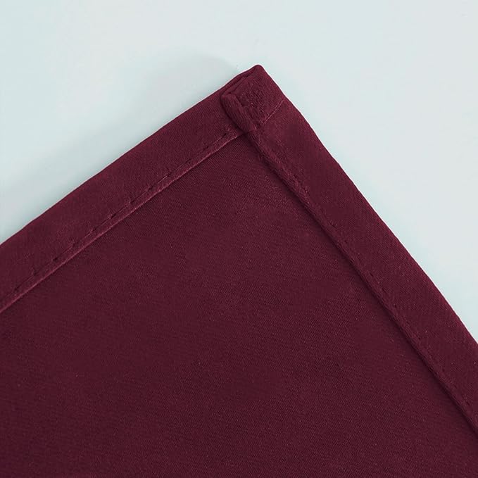 LEMOMO Blackout Curtains 66 x 72 Inch Long Burgundy Red Curtains Set of 2 Panels Room Darkening Curtains for Bedroom and Living Room