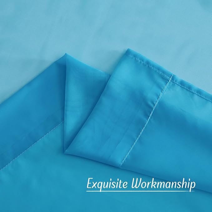 NICETOWN Voile Sheer Teal 90 inch Curtains for Bedroom, Grommet Casual Window Treatments with Light Filtering Airy & Elegant for Living Room, W54 x L90, 2 Panels