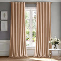 MIULEE Blush Beige Velvet Curtains 84 inches - Luxury Blackout Curtains for Bedroom Living Room Thermal Insulated Super Soft Window Drapes Rod Pocket & Back Tab, W52 x L84 inches, 2 Panels