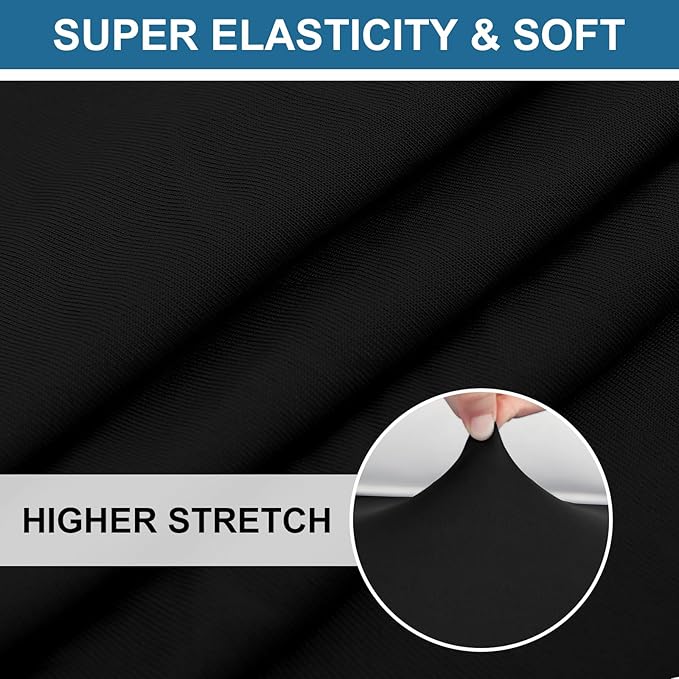 Smiry Printed Couch Cushion Covers, Stretch Soft Couch Covers for Sofa, Washable Non-Slip Sofa Slipcover Furniture Protector for Indoor and Outdoor (Backrest L, Black)