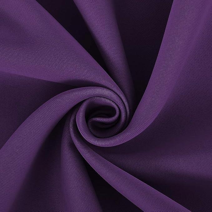 NICETOWN Blackout Curtains & Drapes for Bedroom, Royal Purple, W34 x L40, Set of 2, Triple Weave Grommet Top Thermal Insulated Light Blocking Panels for Bathroom/Living Room