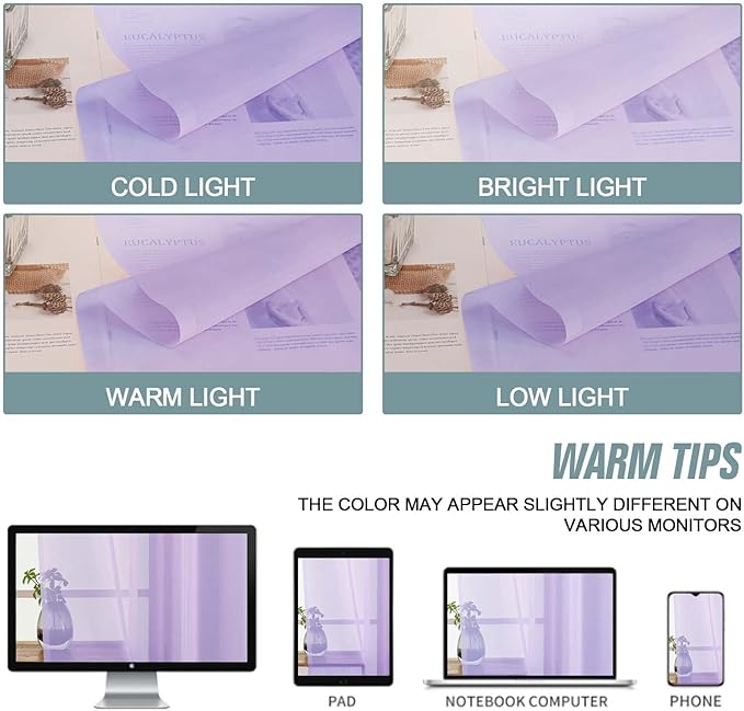 Lavender Sheer Curtains 84 Inches Long 2 Panels, Elegant Airy Transparent Light Filtering Window Curtains, Window Drapes for Living Room Bedroom, Top Dual Rod Pocket Design, 2x42Wx84L Inches