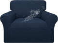 Easy-Going 100% Waterproof Chair Couch Cover, Dual Waterproof Sofa Cover, Stretch Jacquard Sofa Slipcover, Leakproof Furniture Protector for Kids, Pets, Dog and Cat (Chair, Dark Blue)
