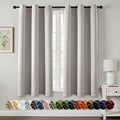 MIULEE Cobblestone Blackout Curtains - Bedroom Window Treatment Curtains Thermal Insulated Room Darkening Drapes for Living Room Kitchen Grommet Light Blocking Drapery, 40 x 45 Inches Long, 2 Panels