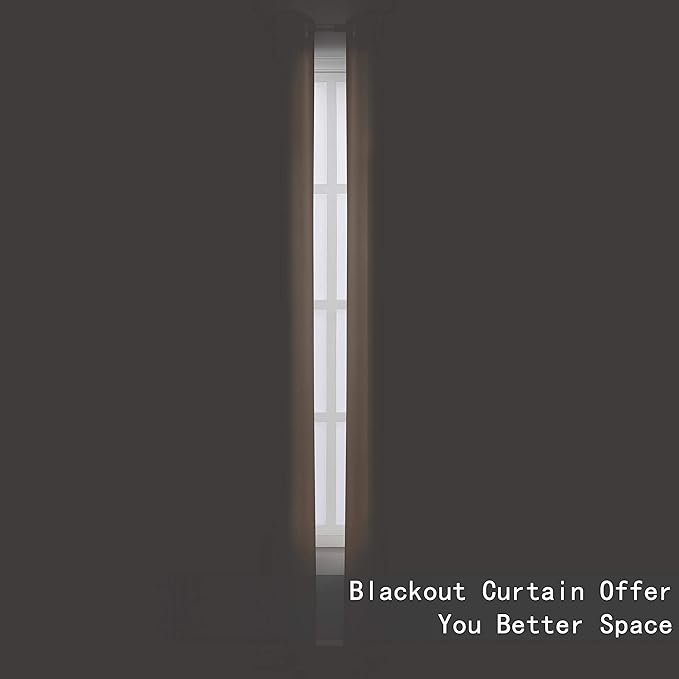 LEMOMO Chocolate Brown Thermal Blackout Curtains/52 x 84 Inch/Set of 2 Panels Room Darkening Curtains for Bedroom
