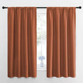 NICETOWN RV Blackout Curtains for Camper Windows, Burnt Orange, 34" x 30", Set of 2, Kitchen Curtains, Short Blackout Drapes, Thermal Insulated Rod Pocket Window Treatment Draperies for Nursery