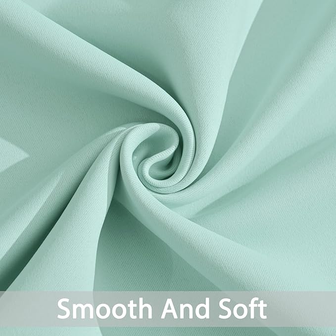 Yakamok Blackout Curtains Room Darkening Thermal Insulated Window Panels,Solid Grommet Top Drapes for Bedroom/Living Room(42Wx84L, Aqua, 2 Panels)