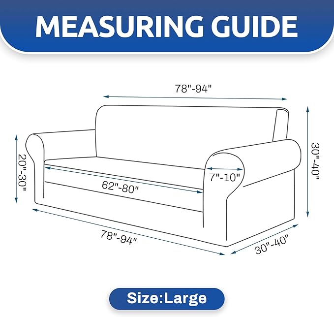 KEKUOU Stretch Sofa Cover Slipcover ，Couch Covers for 3 Cushion Couch Sofa pet Friendly (78"-94") Furniture Protector Sofa with Elastic Bottom for Kids,Dog, Jacquard Small Checked(Large,Wine)