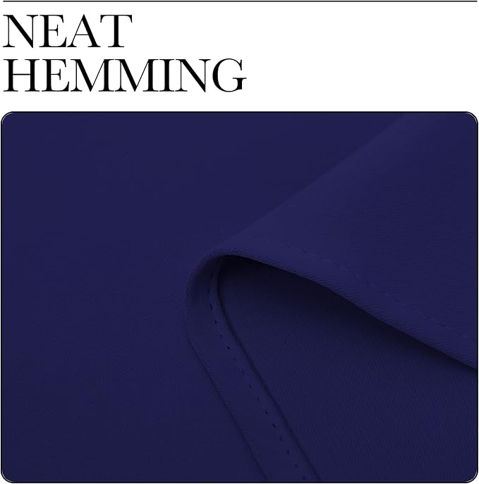 NICETOWN 2 Panels Blackout Curtains, Rod Pocket Window Curtains Room Darkning Drapes for Bedroom/Living Room, Thermal Insulated Solid Draperies for Home Office/Study, 62 by 72-Inch, Royal Blue