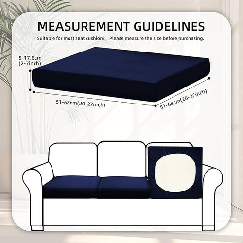 8Pcs Stretch Patio Cushion Covers,Outdoor Couch Covers Replacement,Outdoor Couch & Sofa Slipcovers,for Patio Furniture Cushion Covers,Washable Reusable urniture Protector (Navy Blue,Cover Only)