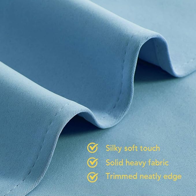 NICETOWN Blackout Window Curtains 70" L, 2 Panels, 34 inch, Teal Blue, Grommet Top Room Darkening Thermal Insulated Vertical Window Drapes Modern for Flat/Apartment