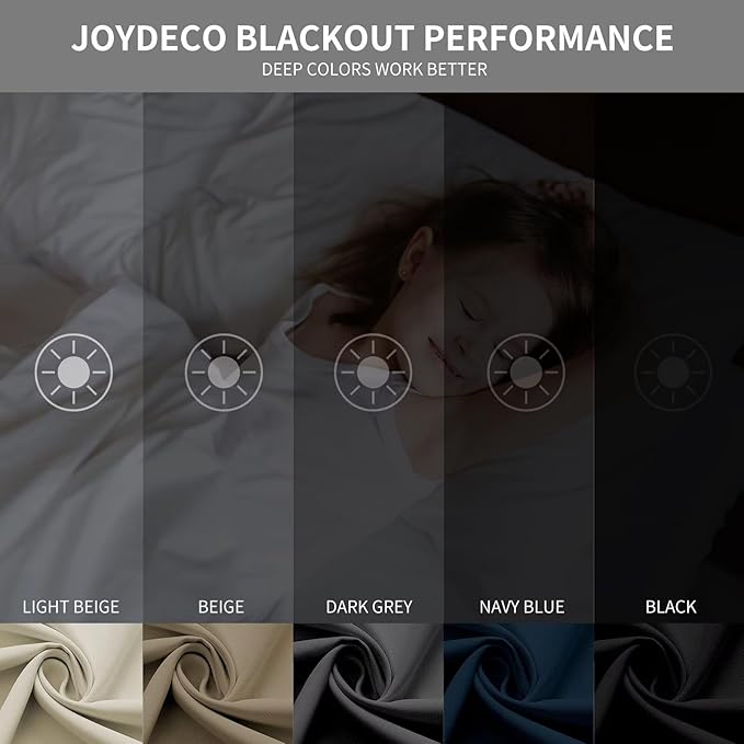 Joydeco Blackout Curtains 72 inches Long 2 Panels Set, Thermal Insulated Long Curtains & Drapes 2 Burg, Room Darkening Grommet Drapes for Bedroom Living Room Windows (W42 x L72 Inch, Peacock Blue)