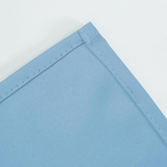 LEMOMO Blackout Curtains 52 x 120 Inch Long Sky Blue Curtains Set of 2 Panels Room Darkening Curtains for Bedroom and Living Room