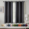 MIULEE Dark Grey Blackout Curtains - Bedroom Window Treatment Curtains Thermal Insulated Room Darkening Drapes for Living Room Kitchen Grommet Top Light Blocking Drapery, 40 x 45 Inches Long, 2 Panels