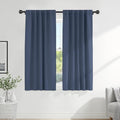 Pony Dance Blackout Curtains Thermal Insulated Window Treatment Panels Room Darkening Shade Drapes for Living Room Back Tab/Rod Pocket Bedroom Draperies, 34 x 72 Inch, Blue Haze, 2 Panels