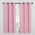 NICETOWN Room Darkening Curtains for Kitchen, Rouge Pink, Set of 2, 42 inches Wide by 50 inches Long, Window Treatment Thermal Insulated Solid Grommet Room Darkening Curtains/Drapes for Bedroom